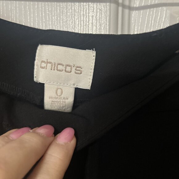 Chicos Pants Chicos Size 0 US size S Yellow Flare Leg Inseam 29” - Picture 3 of 5